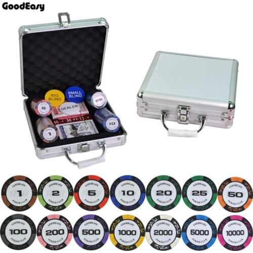 100-500PCS/SET 14g/pcs Poker Chips Sets,Wheat Poker Chips Colorful Clay Casino Chips Texas Hold'em Poker Sets With Metal Box