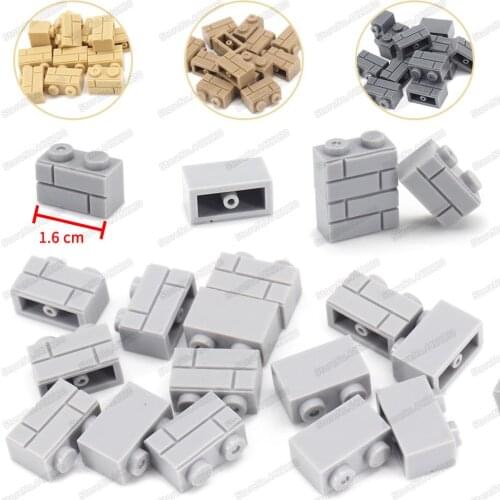Wall Tiles 1x2 Building Block Accessories Moc Military Technology City Figures Assemble Model Scenes Child Gifts Christmas Toys
