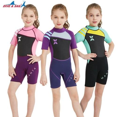 2018 New Children 2.5MM neoprene Keepwarm Diving Suit Lin Tai Sunscreen Snorkeling Drift Cold-proof Swimming Shorts wetsuit