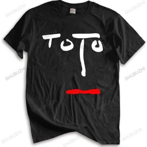 New Arrived Mens t shirt TOTO Face Symbol Rock Band Legend Mens White T-Shirt Mens T-shirt Euro size TOPS