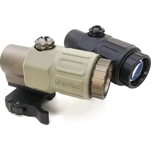 Hunting G33 Airsoft 3X Magnifier with Switch to Side Quick Detachable QD Mount for black sand and red color Hunting sight