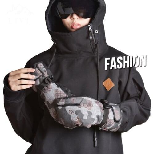 Touchscreen Waterproof Ski Gloves Windproof Snowmobile Snowboard Gloves Snow Sport Mittens Fleece Thermal Cycling Skiing Gloves