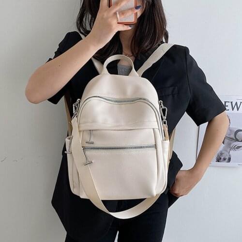 Luxury PU Backpacks Womens Leather Backpack Casual Female Bagpack Anti Theft Travel Rucksack New Women Large Capacity Mochila