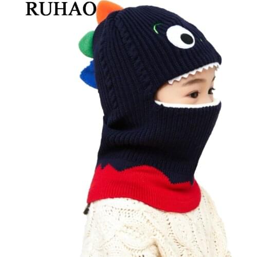 Childrens hat cartoon baby hats autumn winter warm hat cute dinosaur knit hat Boys girls Skullies Beanies hats