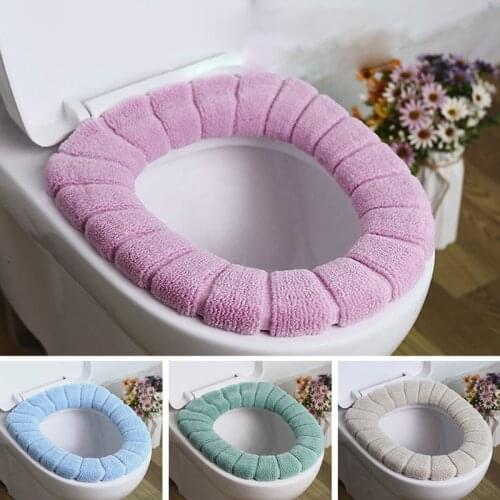 Thickened Toilet Cushion Winter Soft and Washable Ordinary Toilet Seat Cushion Household Bathroom Toilet Toilet Accessories