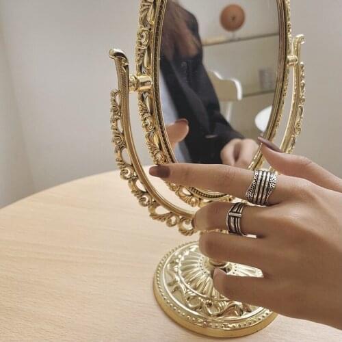 VENTFILLE 925 Sterling Silver Korean Retro Geometric Winding Multilayer Open Ring