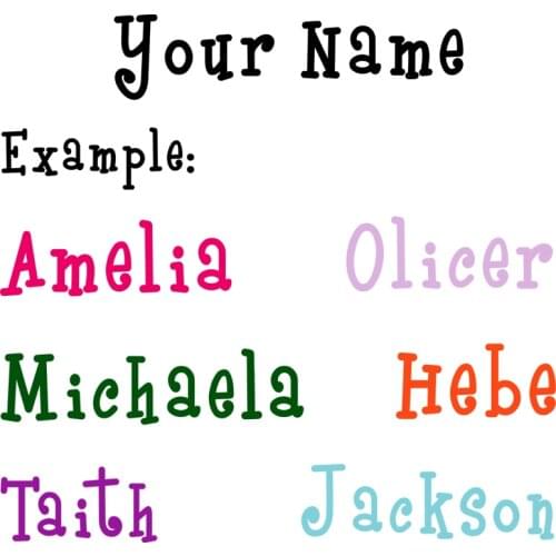 Custom Name Sticker YOUR TEXT Car/Door/Laptop Boys Girls Children Nursery Home Wall Vinyl Sticker