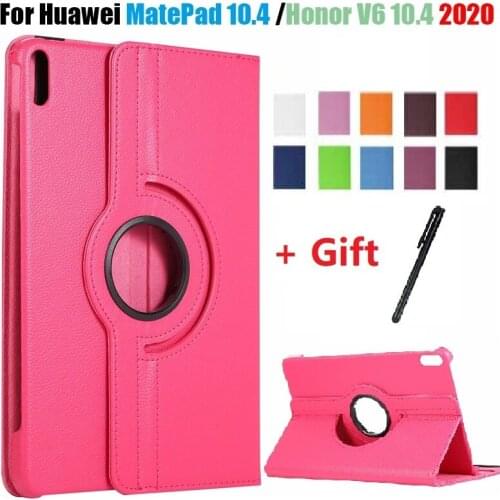 Rotating Case for Huawei MatePad 10.4 BAH3-W09BAH3-AL00 Tablet Stand Auto Sleep/Wake Cover for Huawei Honor V6 Funda with Stylus