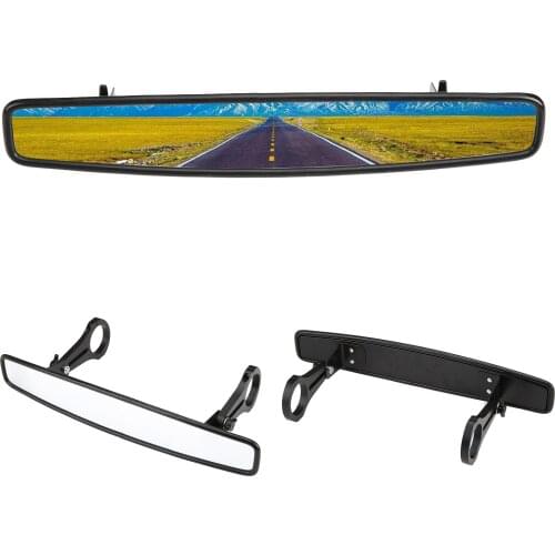 1.75 Inch Universal Car Interior Wide-angle Rearview Mirror Rear View Mirror for UTV ATV Off-road Vehicle with Top ABS Sucker