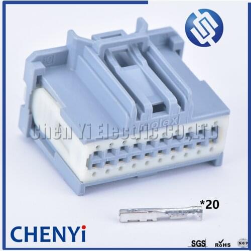 1 set molex 20 pin 347290201 not waterproof auto connector wiring harness plug female car electric cable connection 34729-0201