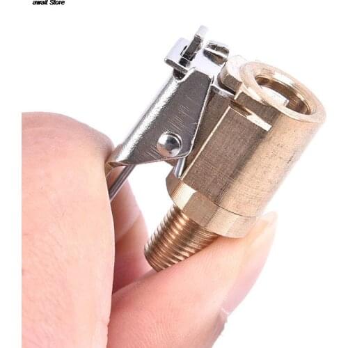 1PC Car Auto Brass 8mm Tyre Wheel Tire Air Chuck Inflator Pump Valve Clip Clamp Connector Adapter Car Accessories For Compressor