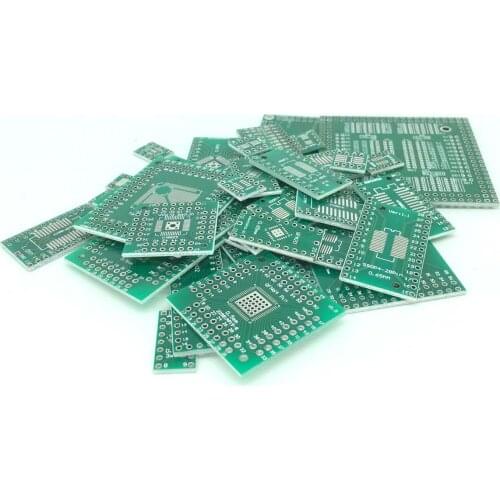 10PCS PCB Board QFN DIP LAG QFP TQFP SSOP TOSP LQFP Turn Adapter Converter Plate 16 20 32 44 64 56 128