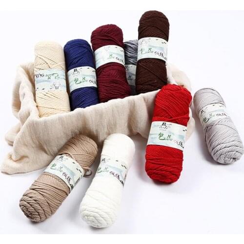 100g/ball DIY Worsted Middle Thick Milk Cotton Yarn Acrylic Nylon Blended for Hand Knitting Crochet Weaving Scarf Thread FZ93