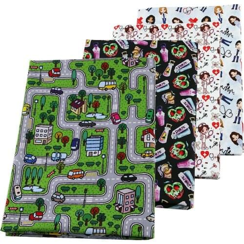 100% Cotton Fabric Tissues For DIY Patchwork Health Protection Material Cartoon Characters For Sewing Handbag Dolls Clothing