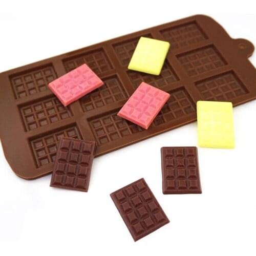 12 Even Waffles Silicone Mould Diy Jelly Soap Chocolate Muffin Baking Mould Cooking Cake Tools Ice Mold DIY Kitchen Fondant Mold