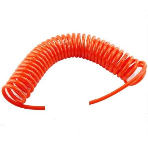 3M / 9.84 Ft 8mm(OD) x 5mm(ID) Flexible PU Recoil Pipe Hose Spiral Air Hose for Air Compressor