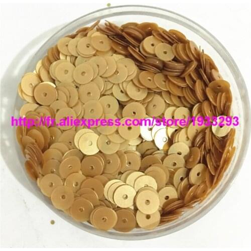 50g(4000pcs) Matt Golden 6mm Flat round loose sequins Paillettes sewing Wedding craft Good quality For Kids DIY