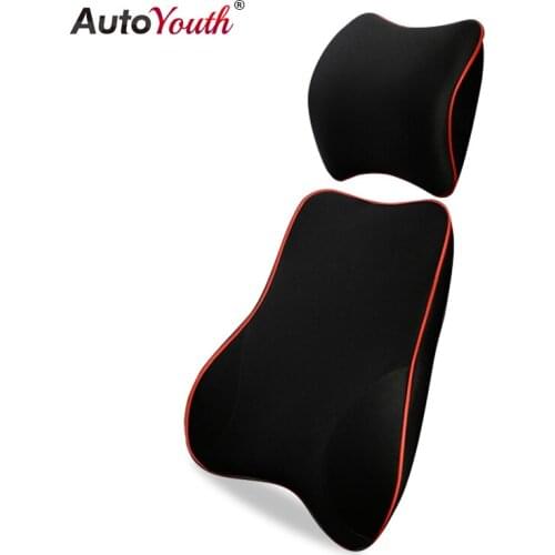AUTOYOUTH Car Headrest And Waist Pillow For a Good Relaxation Of The Body Healthcare Waist Pillow Suitable For Most Car Seats
