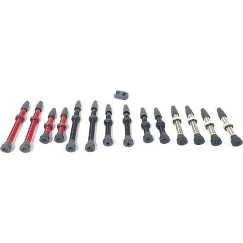 Tubeless Presta valve for MTB Mountain bike Road bike Brass or Aluminum Alloy Presta valve 36mm 40mm 46mm 60mm Black Red Silver