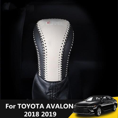 For TOYOTA AVALON 2018 2019 Hand sewing shift lever holster Car shift lever decorative leather case Auto Accessories