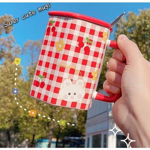 Mug Coffee Likable New Style Ceramic With Cover Spoon Domestic Niche Characteristic Advanced Original Extra Heavy Large Capacity