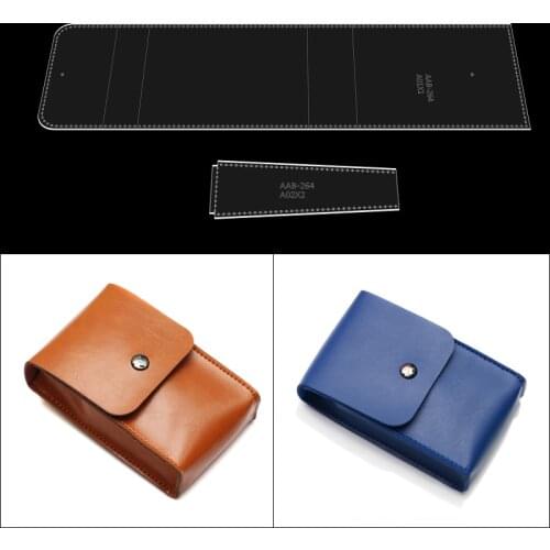 Leather DIY Craft Tool Hard Disk Bag Power Storage Bag Acrylic Template Mould Headphone Storage Sewing Pattern