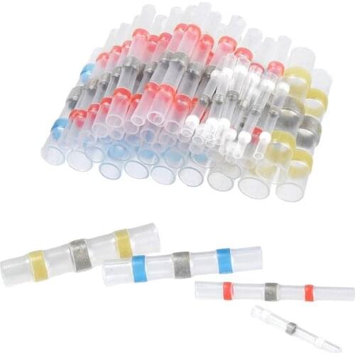 5/10/20/50/100Pcs Solder Seal Wire Connectors Waterproof Heat Shrink soldering Butt Insulated Tube Wire Terminals 26-10AWG Kit