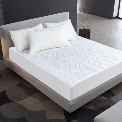 New Hot Sale Bed Cover Brushed Fabric Quilted Mattress Protector Mattress Cover For Waterproof Anti-mite Mattress Bed Topper