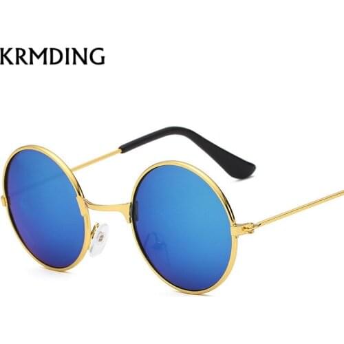 2019 Fashion Retro Black Blue Round Child Sunglasses Brand Little Girl / Boy Baby Child Glasses Goggles UV400 oculos Accessories