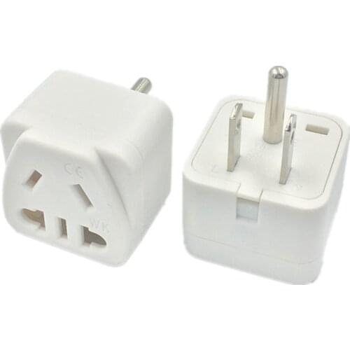 CN/AU/EU to USA Canada 3-pin Travel Plug Adapter (Type B) Convert Europe Australia to American Socket Round to Flat Pin