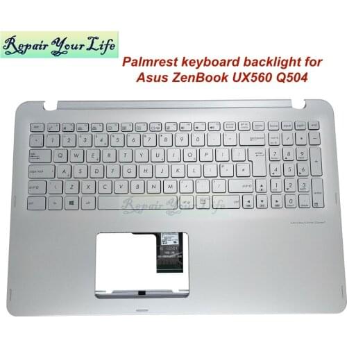 GB Backlit Laptop Keyboards C Cover UK Palmrest keyboard backlight for Asus ZenBook UX560 Q504U UX560UA UX560UQ 13NB0BZ2P02211