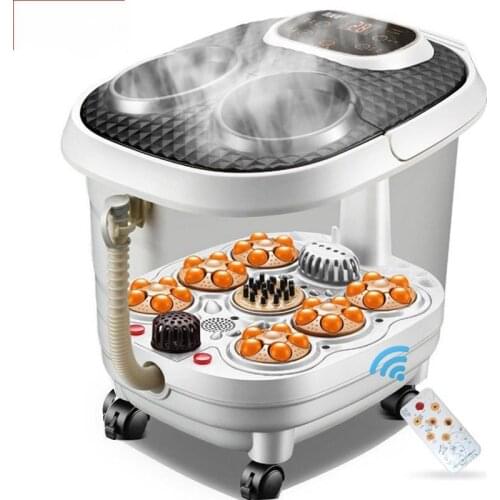 Full automatic electric fumigation foot care bucket constant temperature heating bubble pedicure basin household massage barrel