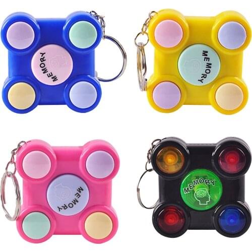 Portable Square Gamepad Shape Toy Fidget Game Machine Memory Training Maze Cube Gadget Keychain Adult Kids Stress Relief Toys
