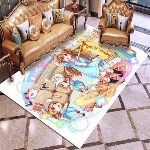 Working Cell Carpet 3D Print Japan Cartoon Rug Home Anime Custom Floor Carpet Colorful Kitchen Carpet Kids Child Baby Play Mat