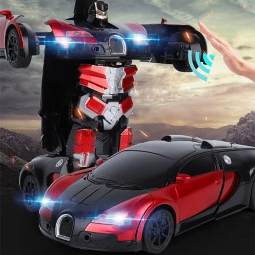 RC car 2.4Ghz Gesture sensing Transformation Robot Car Electric toy 1:14 Simulation model machine remote control child toy car