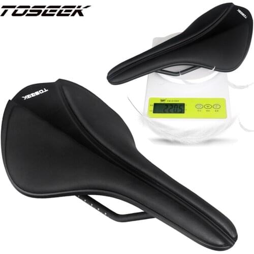TOSEEK MTB Road Saddles Lightweight Bicycle Seat Saddle EVA+Microfiber leather Breathable comfortable racing seat free shipping
