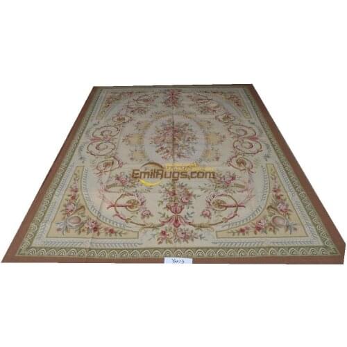 Wool aubusson rugs embroidery luxury en 274CMX366CM 9 'X 12' YM13gc156aubyg6