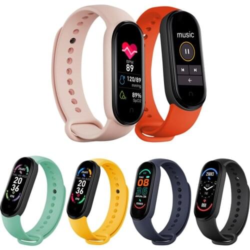 M6 Smart Band Watch Bracelet Wristband Fitness Tracker Blood Pressure Heart Rate Heart Rate Monitor Blood Smartwatch Band
