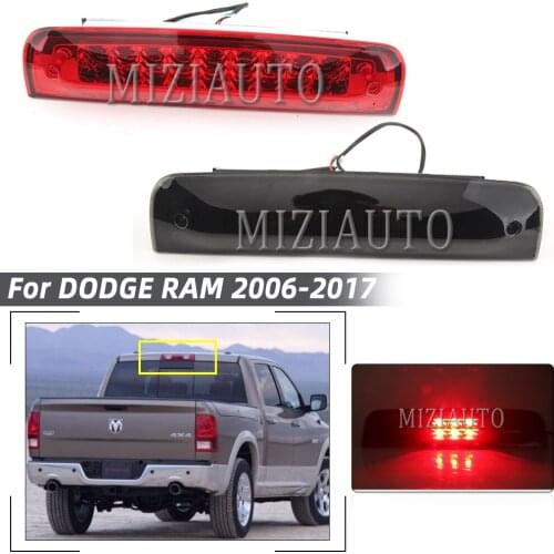LED High Brake Light For Dodge Ram 1500 2009-2017 Ram 2500 3500 2010-2017 Smoke Red Third Brake Lamp Tail Stop Turn Signal