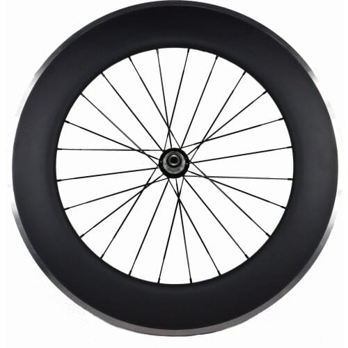 Carbon alloy clincher complete wheelset 80mm 700C road wheels aluminum brake 23mm/25mm wide option hub Aero FJH spoke alu nipple