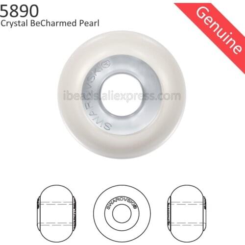 1 piece) 100% Original Crystal from Swarovski 5890 BeCharmed Pearl Bead Austrian loose beads rhinestone for Bracelet necklaces