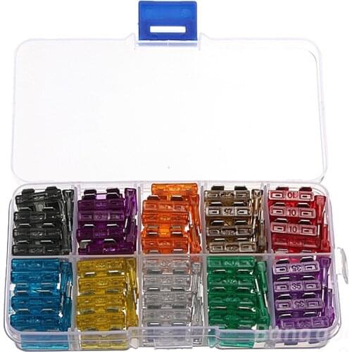 100x Auto Car Standard Blade Fuse 2A 3A 5A 7.5A 10A 15A 20A 25A 30A 35A