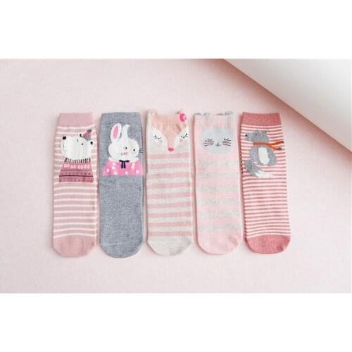 120pairs/lot winter new fashion cute 3D cartoon animal pet style cotton sock/bunny rabbite/fox/cat/bear sock