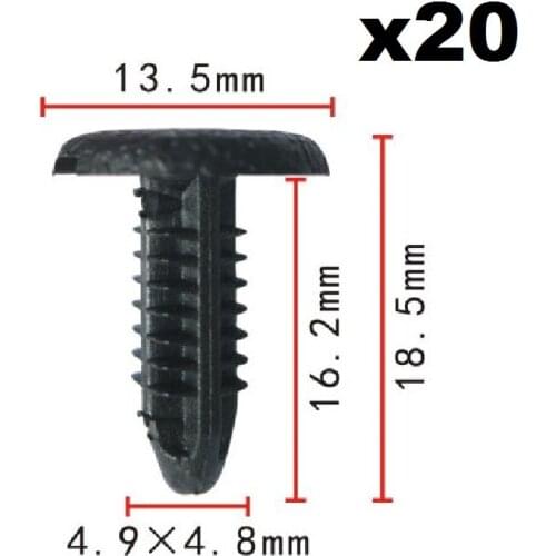 20x For Honda bumper buckle in the plastic clips / Nylon Retainer Clip