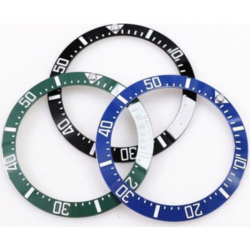 38mm Diameter Sloped Ceramic Watch Bezel Insert For SKX007/009/011 Series Replacement Accessories Black/Blue/Green Optional