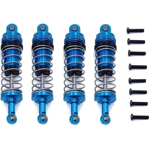 4Pcs Adjustable All Metal Shock Absorbers Damper for Wltoys 144001 124019 124018 RC Car Upgrade Parts Accessories