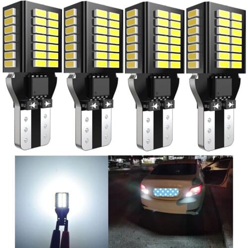 4x Car LED Reverse Light Canbus Lamp W16W 921 T15 For Renault Trafic Safrane megane 2 3 duster logan laguna Koleos clio 4 captur