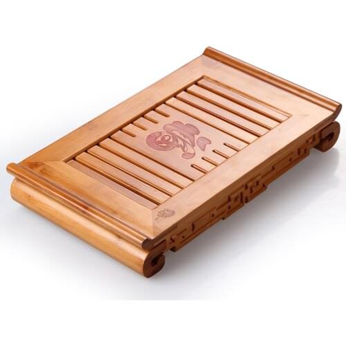 Bamboo Tea Tray Kung Fu Tea Tray Tea Table Home or Office Water Storage Drawer Type Teaboard Chinese Wind Onsale