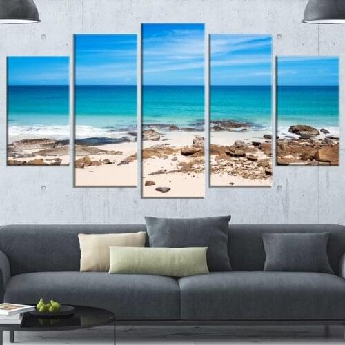Decor Wall Art Beach At Samed Island Canvas Painting 5 Pieces HD Prints Modular Thailand Pictures Artwork Poster For Living Room