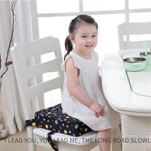Children Dining Chair Washable Waterproof Raised Cushion Removable Adjustable Cushion Elevated Safety Belt Travel Mat